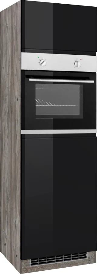 KOCHSTATION Backofen/Kühlumbauschrank "KS-Virginia" 200 cm hoch, 60 cm breit, Nische für Ofen B/H/T: 56/59/55 cm