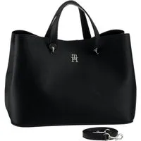 Tommy Hilfiger Henkeltasche TH EMBLEM SATCHEL, mit TH-Emblem vorne