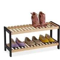 relaxdays Schuhregal mit 2 Ebene