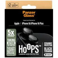 Hoops Ceramic Kameraschutz, Schutzfolie schwarz, iPhone 16 / 16 Plus