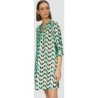 s.Oliver Minikleid Kleid Gemustertes Kleid mit Faltendetails