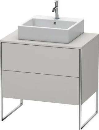 Duravit XSquare Konsolenwaschtischunterbau bodenstehend Betongrau Matt 800x548x778 mm - XS492000707 XS492000707