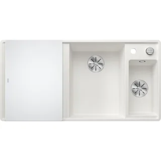 Blanco Axia iii s-f Spüle 523492 99x50cm, PuraDur weiß, rechts, mit Glasschneidbrett