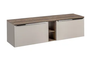 Waschtischunterschrank 3-tlg AKAN 180cm Taupe ohne Waschtisch