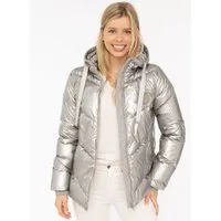 Zwillingsherz Steppjacke "Zwillingsherz" glänzend, Kapuze, Herzchen-Prägung am Rücken
