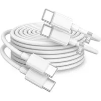Futurea iPhone Samsung USB-C Kabel 100W Ladekabel 1m 2m USB-C Smartphone-Kabel, USB-C, USB Typ C, USB C, USB Typ C (200 cm), für iPhone 15 16 Pro Max Plus, iPad Mini, Samsung, Android