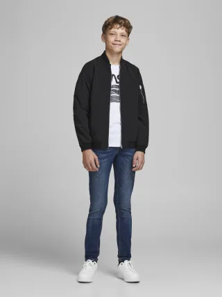 JACK&JONES - JJERUSH BOMBER NOOS JNR Black - Gr. - 164