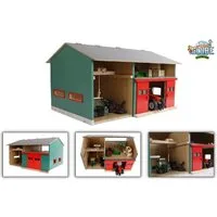 Kids Globe Spielwelt KidsGlobe Werkstatt mit Lagerraum 1:32 Dach aufklappbar Tore