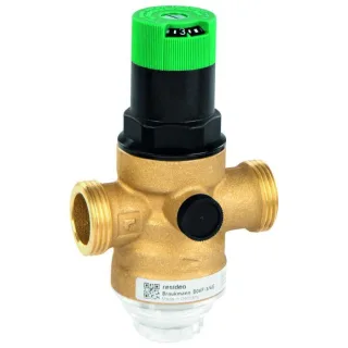 Honeywell Druckminderer D06F1E mit Einstellanzeige, Messing E, 1"