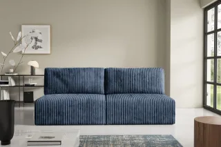 Sofa 3-Sitzer mit Schlaffunktion NATALIA XS in Stoff Tilia Dunkelblau