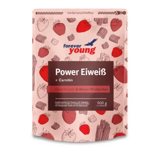 Power Eiweiß Nachfüllbeutel - Erdbeer-Rhabarber