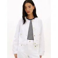Tommy Hilfiger Outdoorjacke DNM CLR LADY JACKET LS mit Zierknöpfen
