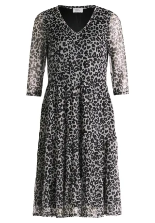 Robe Légère - Stufenkleid grau/schwarz - Gr. - 38