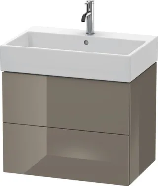 Duravit L-Cube Waschtischunterbau wandhängend Flanell Grau Hochglanz 684x459x544 mm - LC627608989 LC627608989