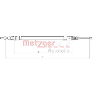 Metzger Handbremsseil hinten links Citroen C4