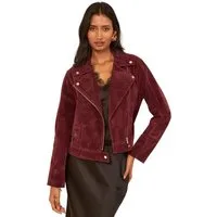 Love & Roses Bikerjacke Love & Roses Bikerjacke aus Kunstveloursleder (1-St)