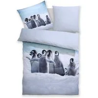 OTTO home Bettwäsche Lyki, Microfaser, 2 teilig, ab Größe 135x200 cm, 100% Polyester, Katze, Pferd, Löwe, Pinguin