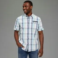 KangaROOS Kurzarmhemd Kurzarm, für Casual- und Streetwear, aus Baumwolle, Comfort Fit