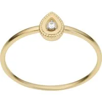 Firetti Fingerring Schmuck Geschenk Gold 333 Damenring Goldring Tropfenform bicolor, mit Brillant
