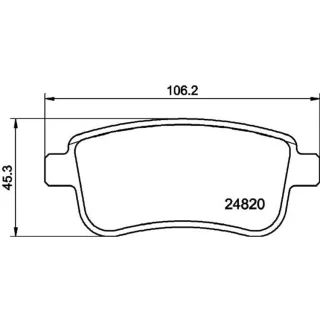 Hella Bremsbel?ge hinten Renault Clio Fluence Grand Megane Sc?nic Zoe