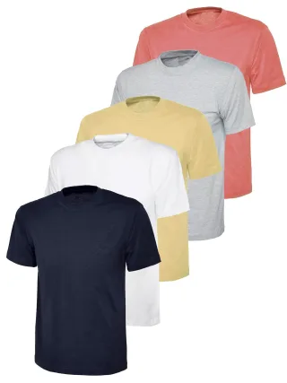 Kruze | Damen T-Shirts mit Rundhalsausschnitt (5er Pack) - NVY/GRY/WHT/PNK/NUDE