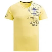 CAMP DAVID T-Shirt V-Neck mit Used Prints und Patches