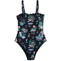 Cath Kidston Badeanzug Cath Kidston gerüschter Badeanzug mit Island-Print (1-St)