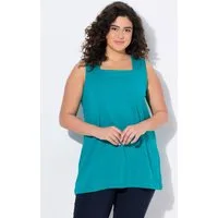 Ulla Popken Longshirt Longtop Classic Fit Carré-Ausschnitt ärmellos