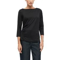 s.Oliver BLACK LABEL 3/4-Arm-Shirt Sommershirt mit seitlicher Saffung