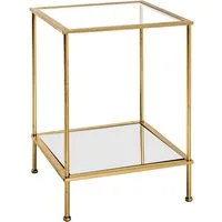 HAKU Beistelltisch Sofatisch, Wohnzimmertisch (1-St), quadratisch - aus Metall Gold B/T/H 39/39/55 cm