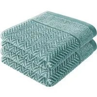herzbach home Duschtücher Italiana 70x140 cm, (2-St), 500g/m², Premium-Qualität, 100% Baumwolle, gemustert