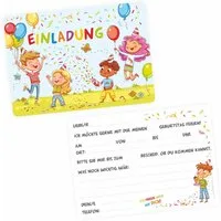 nikima Einladungskarten 10 Einladungskarten Kindergeburtstag inkl. 10 Briefumschlägen