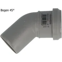 Valsir Ablaufrohr HT Bogen, mit einseitiger Steckmuffe und Gummidichtung, Ø 50 mm