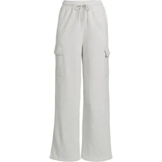 Sweat-Cargohose mit weitem Bein SERIOUS SWEATS, Damen,  Grau, Baumwoll-Mischung/Polyester-Mischung, by Lands' End