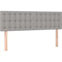 vidaXL Bett Kopfteile Hellgrau 144x5x78/88 cm Stoff (1-tlg)