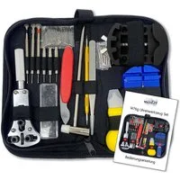 mixed24 Werkzeugset 147tlg Uhrenwerkzeug, (Set, 147-tlg., Armbandkürzer Uhrenöffner Federstegbesteck), zum Batterie wechseln oder Armband kürzen