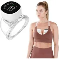 feinlux Elektrische Milchpumpe Elektrische Milchpumpe,Wearable Painless Breast Pumps, Set, Natürliche Zitzen, Kappen, Elektrische Milchpumpe, 3 große Modi, jeweils 9 Stufen. Freihändig Rückfluss-Schutzdesign