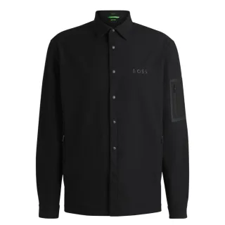 Boss - "B Lite" Hemdjacke für Herren, Snap , Langärmlig (Schwarz)