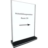 HTI-Line Bilderrahmen Tischaufsteller A3 Hochformat, (Stück), 1 Tischaufsteller, Werbeaufsteller Prospekthalter Menükartenhalter