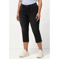 Ulla Popken 7/8-Hose 7/8-Jeans Mony Elastikbund Reißverschlusstaschen