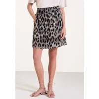 STREET ONE Minirock Sommerrock aus Chiffon mit Animal-Print
