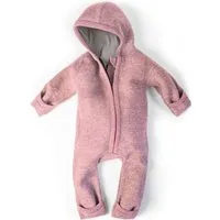 Ehrenkind Overall Walkoverall Baby aus Merino Schurwolle mit Reißverschluss (Altrosa, Gr. 50-56) Wollwalk Overall Baby 50/56