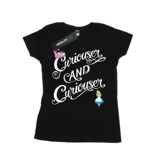 Disney - "Alice In Wonderland Curiouser" T-Shirt für Damen (Schwarz)