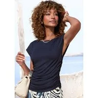 Vivance T-Shirt mit seitlicher Raffung, Jerseyshirt, Basic