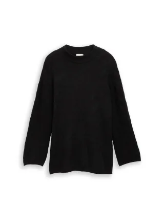 Tom Tailor - Plus Size - Strickpullover mit Glitzer-Effekt black lurex knit - Gr. - 52