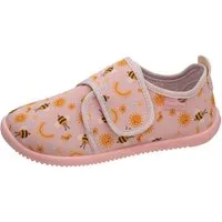 Fischer-Markenschuh Softer Hausschuh für Kinder, aus Baumwolle, mit Frotteefutter, Klettverschluss