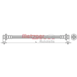 Metzger Bremsschlauch hinten Nissan Micra Note