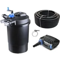 Aquaone Teichfilter Druckteichfilter Set CPF 30000 mit 70W Eco Pumpe 10m Schlauch Nr.45