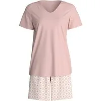 CALIDA Shorty Blooming Nights Damen (2 tlg) 100% Baumwolle, weich, atmungsaktiv, für warme Nächte