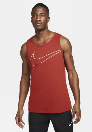 Nike Dri-FIT Herren Grafik-Trainings-Tank-Weste in Rot